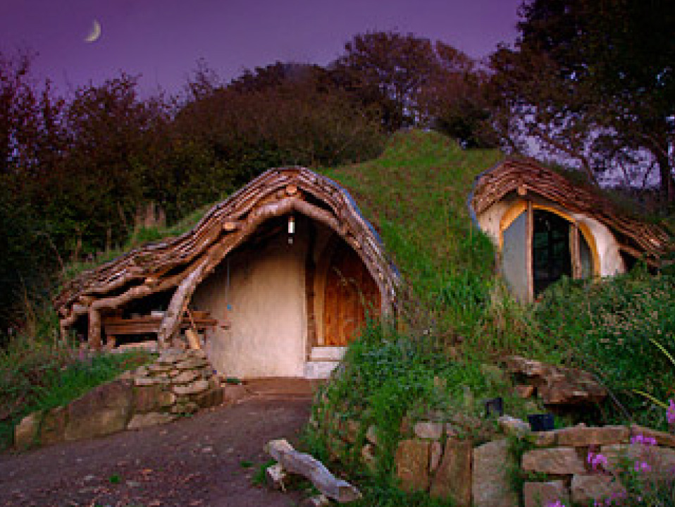 Casa hobbit notturna